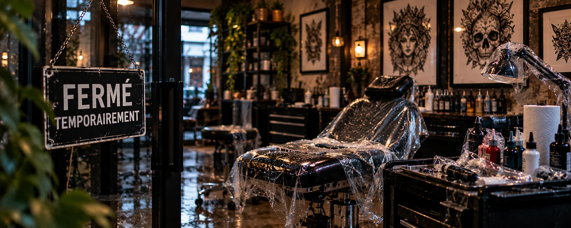 Salon de tatouage fermé après un sinistre Comment fonctionne la perte d’exploitation